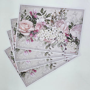 Vinyl Placemats - Set of 4 - Antique Rose