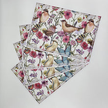 Load image into Gallery viewer, Vinyl Placemats - Set of 4 - Birds and Butterflies