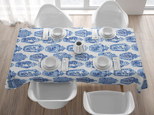 Tablecloth - Ming Vase - White